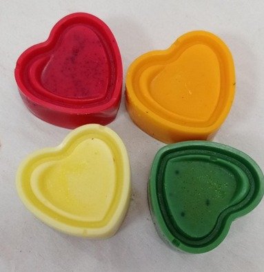 Kit de velas en forma de corazón (x4)